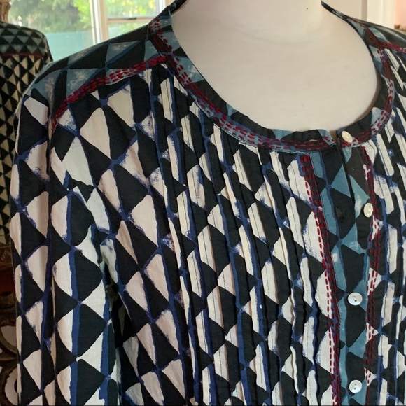 DIEGA Women’s Shirt ButtonFront Embroidered Detail - Picture 6 of 9